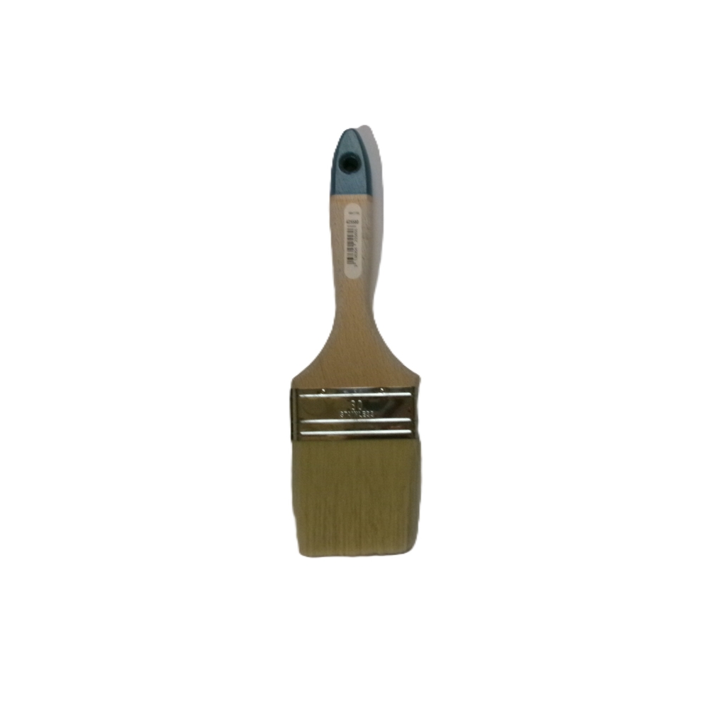 Brosse 3* plate épaisse n°80 pour peinture phases aqueuses manche bois - ROULOR - 425580