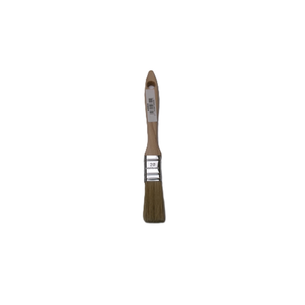 Brosse 3* plate épaisse n°20 pour peinture phases solvantées manche bois - ROULOR - 426820
