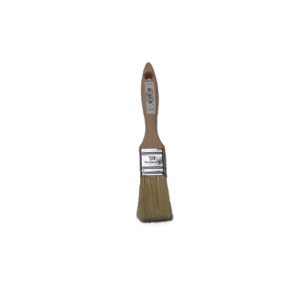 Brosse 3* plate épaisse n°30 pour peinture phases solvantées manche bois - ROULOR - 426830