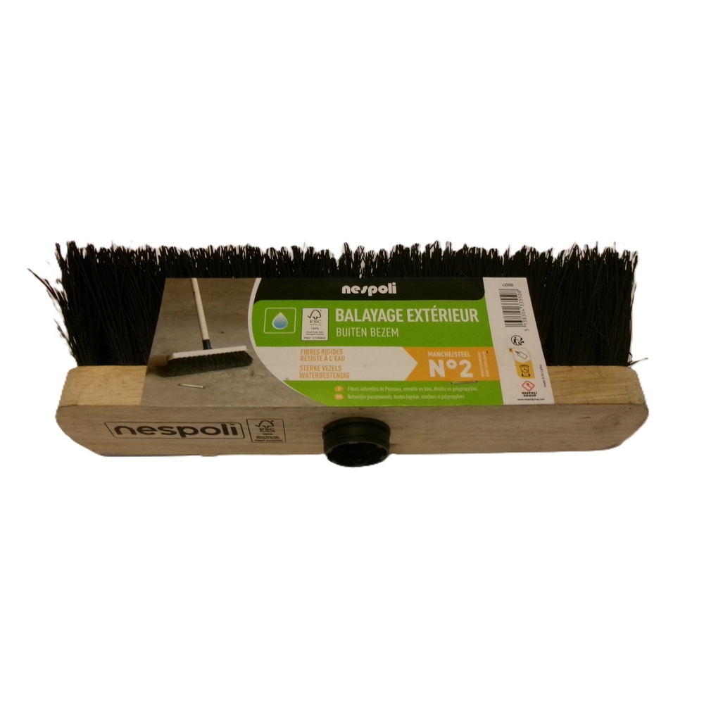 Balai Palmyra 29 cm semelle bois - NESPOLI - 433550