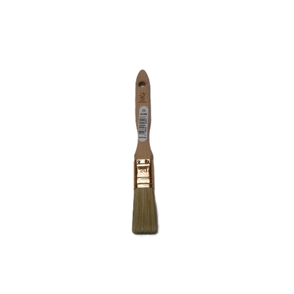 Brosse 3* plate épaisse n°20 manche bois - ROULOR - 434620