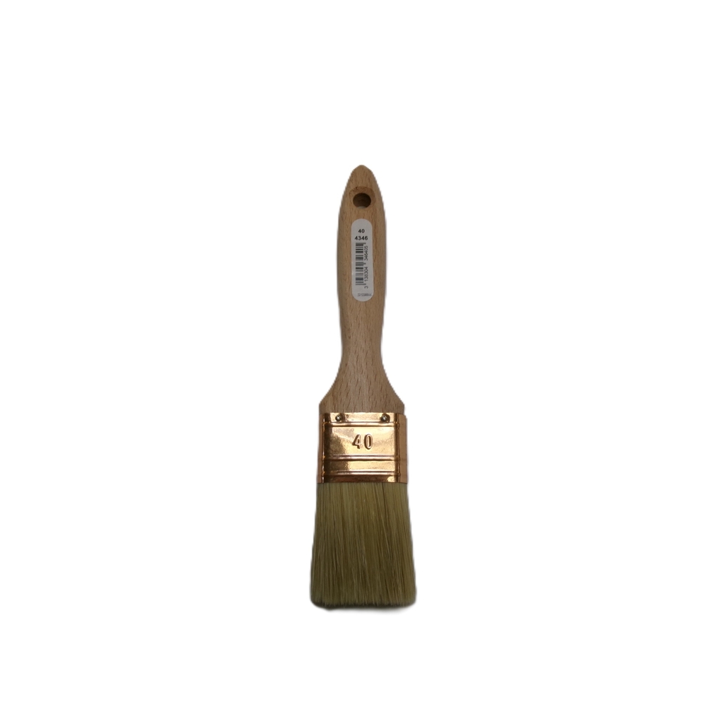 Brosse 3* plate épaisse n°40 manche bois - ROULOR - 434640