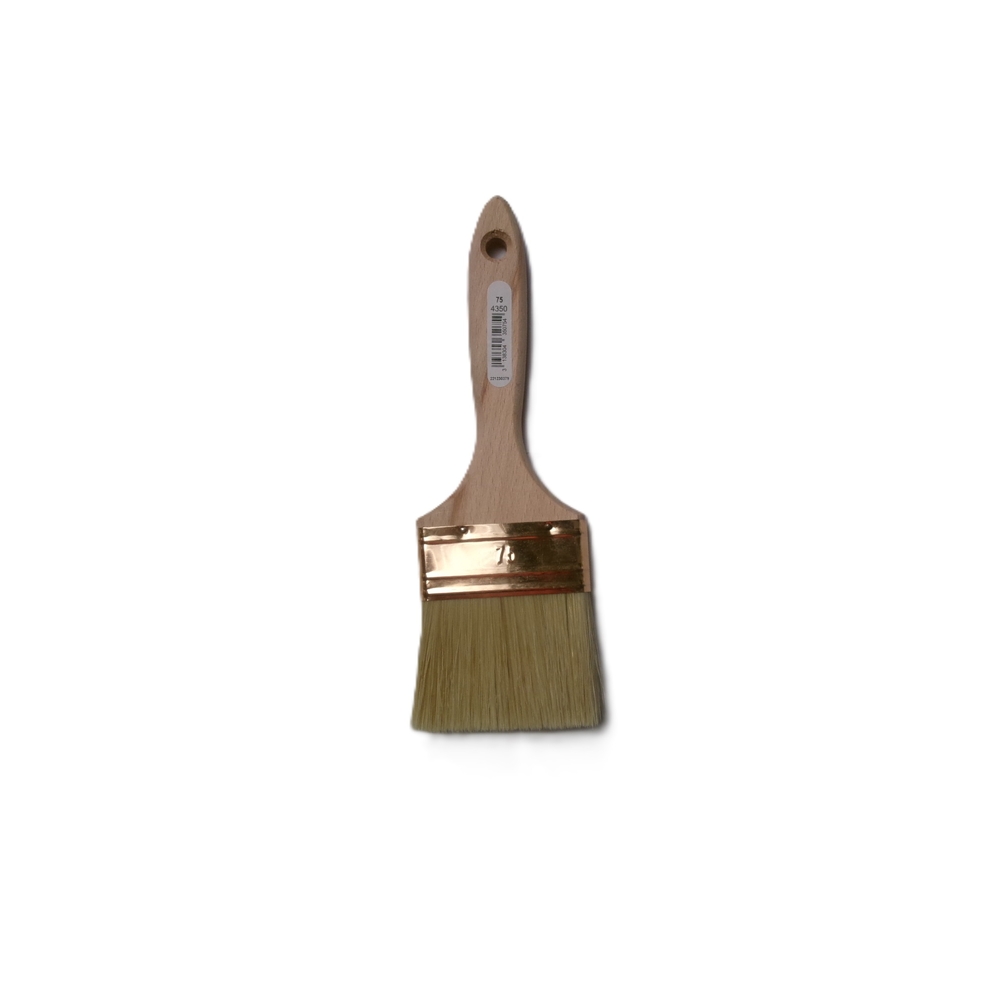 Brosse plate moyenne n°75 manche bois - ROULOR - 435075