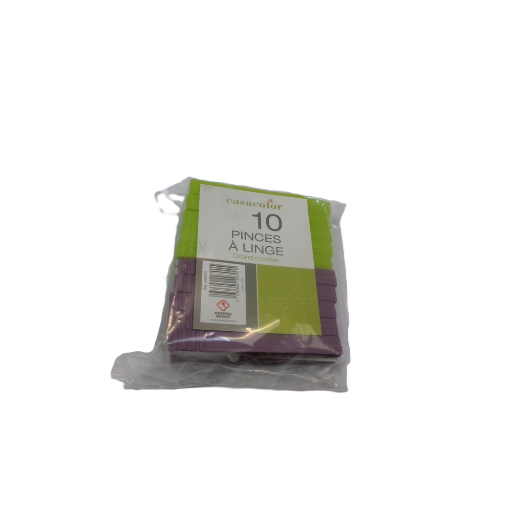 Paquet de 10 pinces à linge - CASACOLOR - 449701