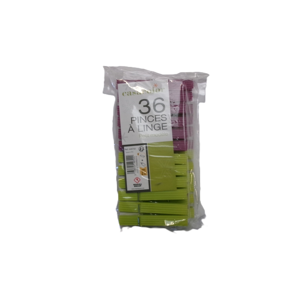 Paquet de 36 pinces à linges - CASACOLOR - 449702