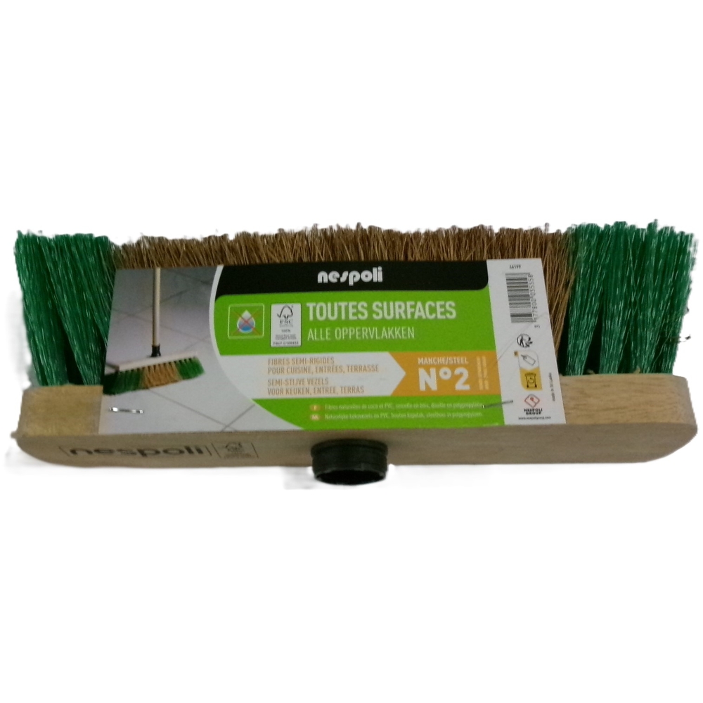 Balai moustache 29 cm semelle bois FSC - NESPOLI - 46199