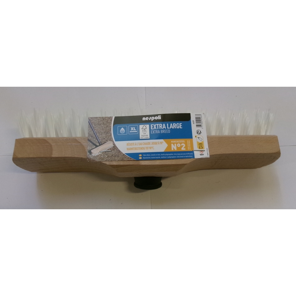 Frottoir nylon de 29 cm semelle en bois FSC - NESPOLI - 46329