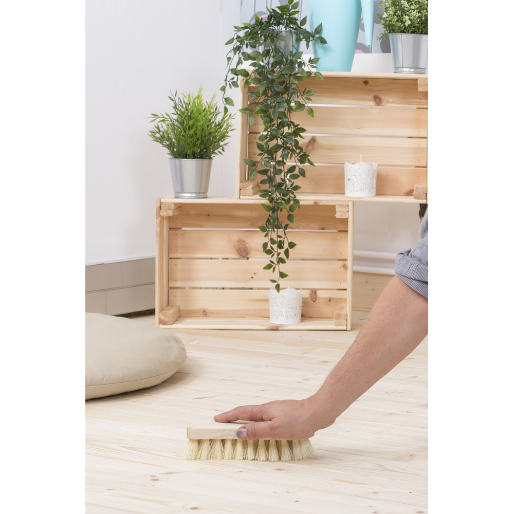 Brosse torse tampico semelle bois FSC - NESPOLI - 46350