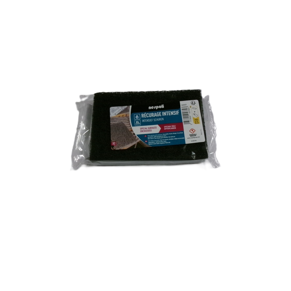 Lot de 2 tampons pour récurage intensif 150x100 mm - NESPOLI - 46643
