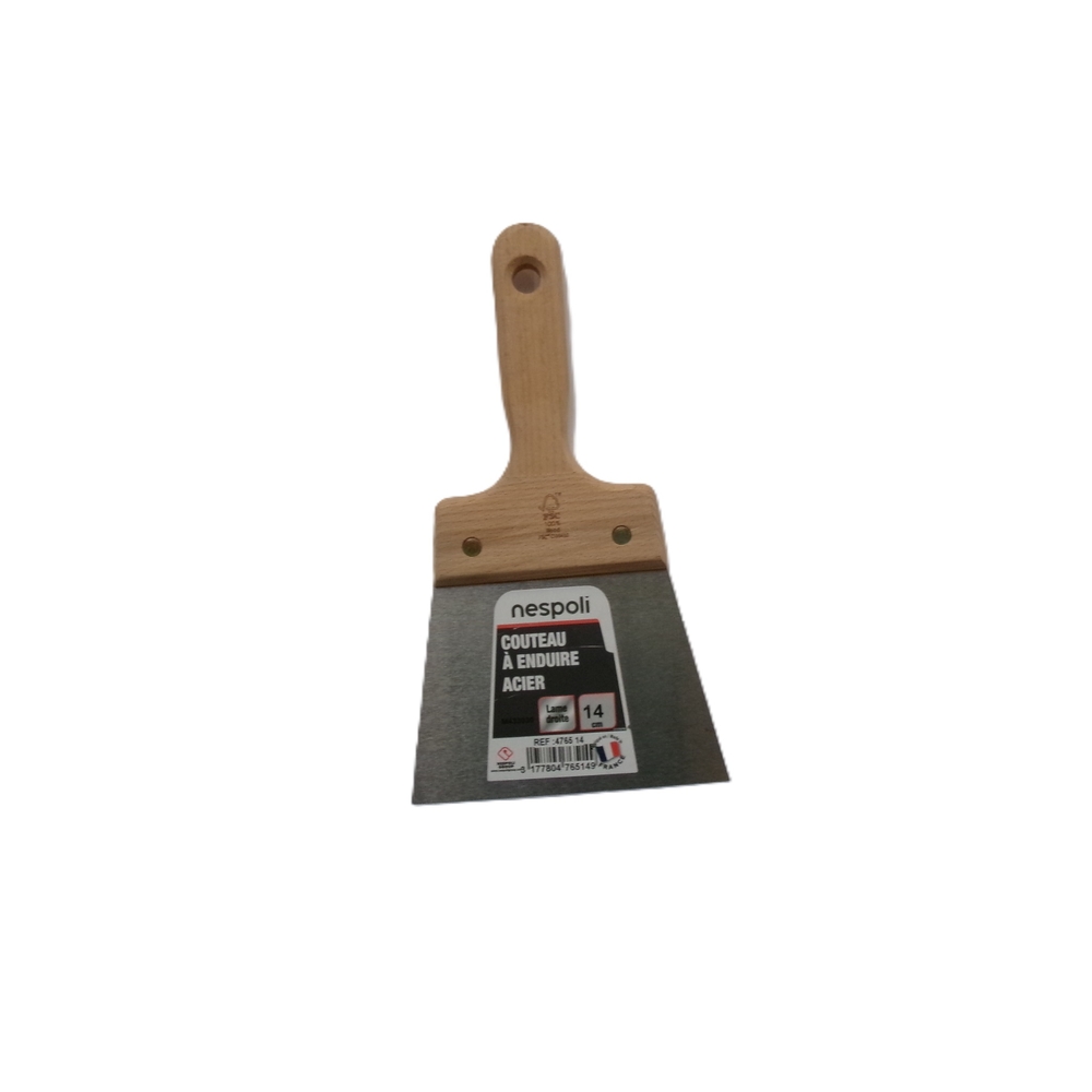 Couteau à enduire acier 14 cm avec manche bois FSC - NESPOLI - 4765 14