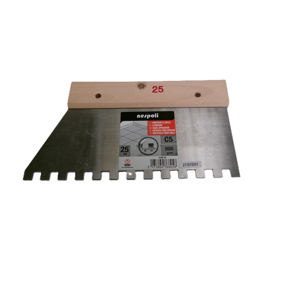 Couteau à colle matériaux lourds 25 cm - NESPOLI - 4768 25