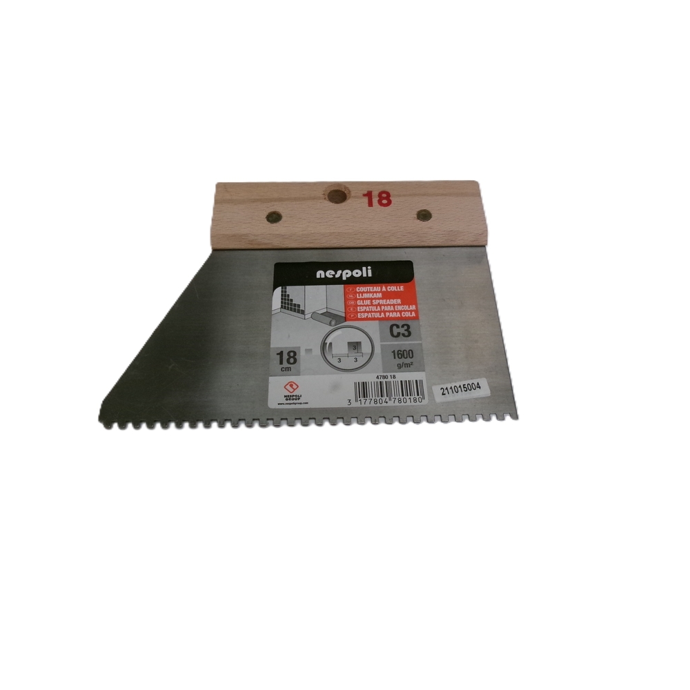 Couteau à colle moquettes et parquets 18 cm - NESPOLI - 4780 18