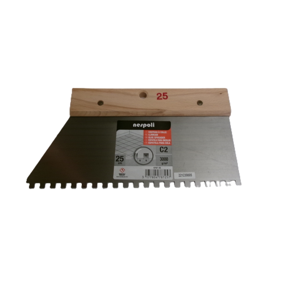 Couteau à colle grands carrelages 25 cm - NESPOLI - 4787 25