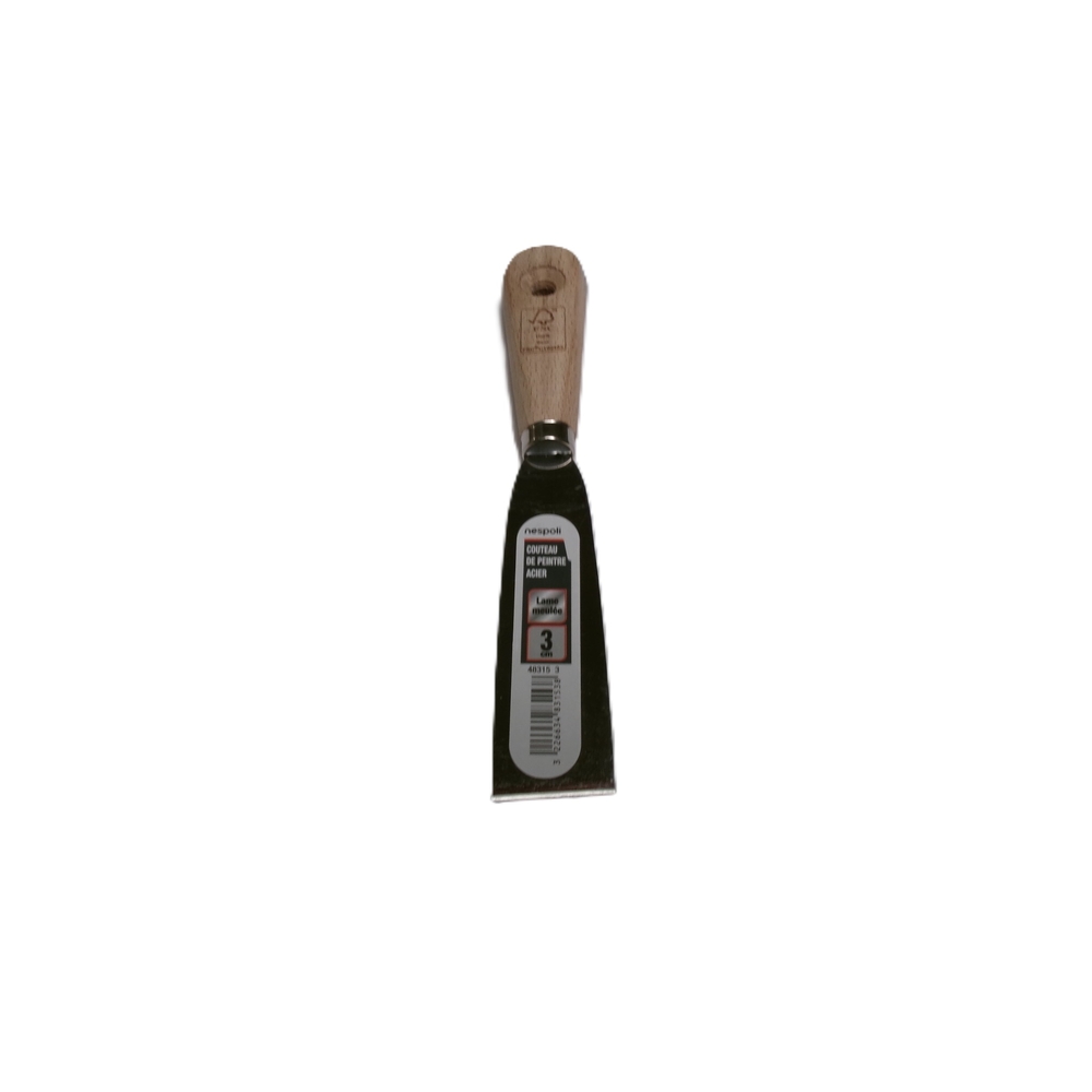 Couteau de peintre en acier 3 cm manche bois FSC - NESPOLI - 48315 3