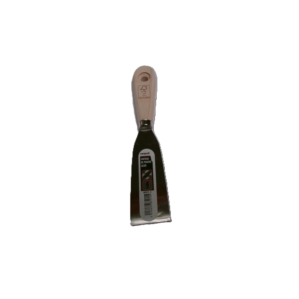Couteau de peintre en acier 4 cm manche bois FSC - NESPOLI - 48315 4