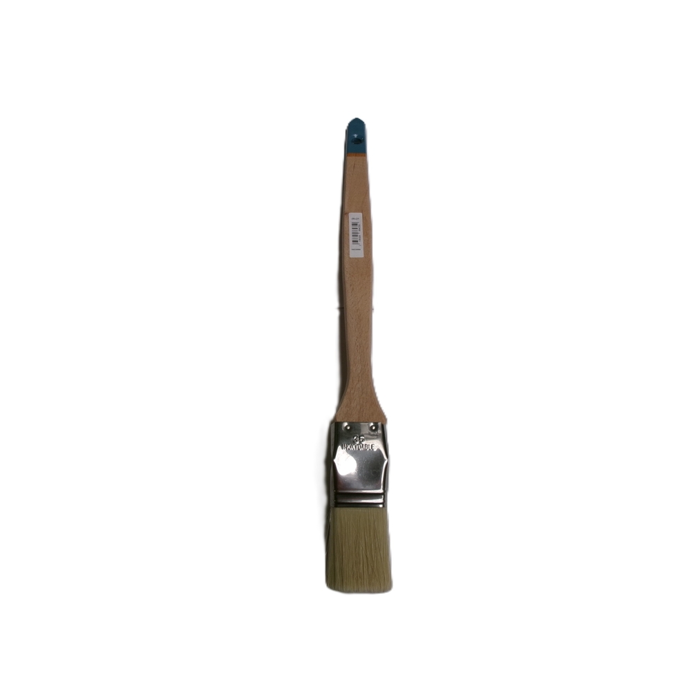 Brosse 3* coudée sur plat n°35 pour peinture phases aqueuses manche bois FSC - ROULOR - 486435