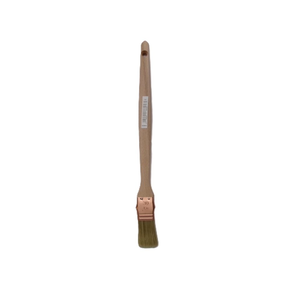 Brosse 5* coudée sur plat épaisse n°30 pour peinture phases solvantées manche bois - ROULOR - 486830