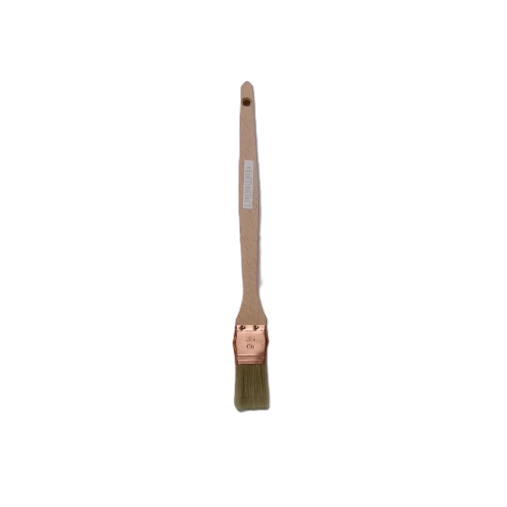 Brosse 5* coudée sur plat épaisse n°35 pour peinture phases solvantées manche bois - ROULOR - 486835