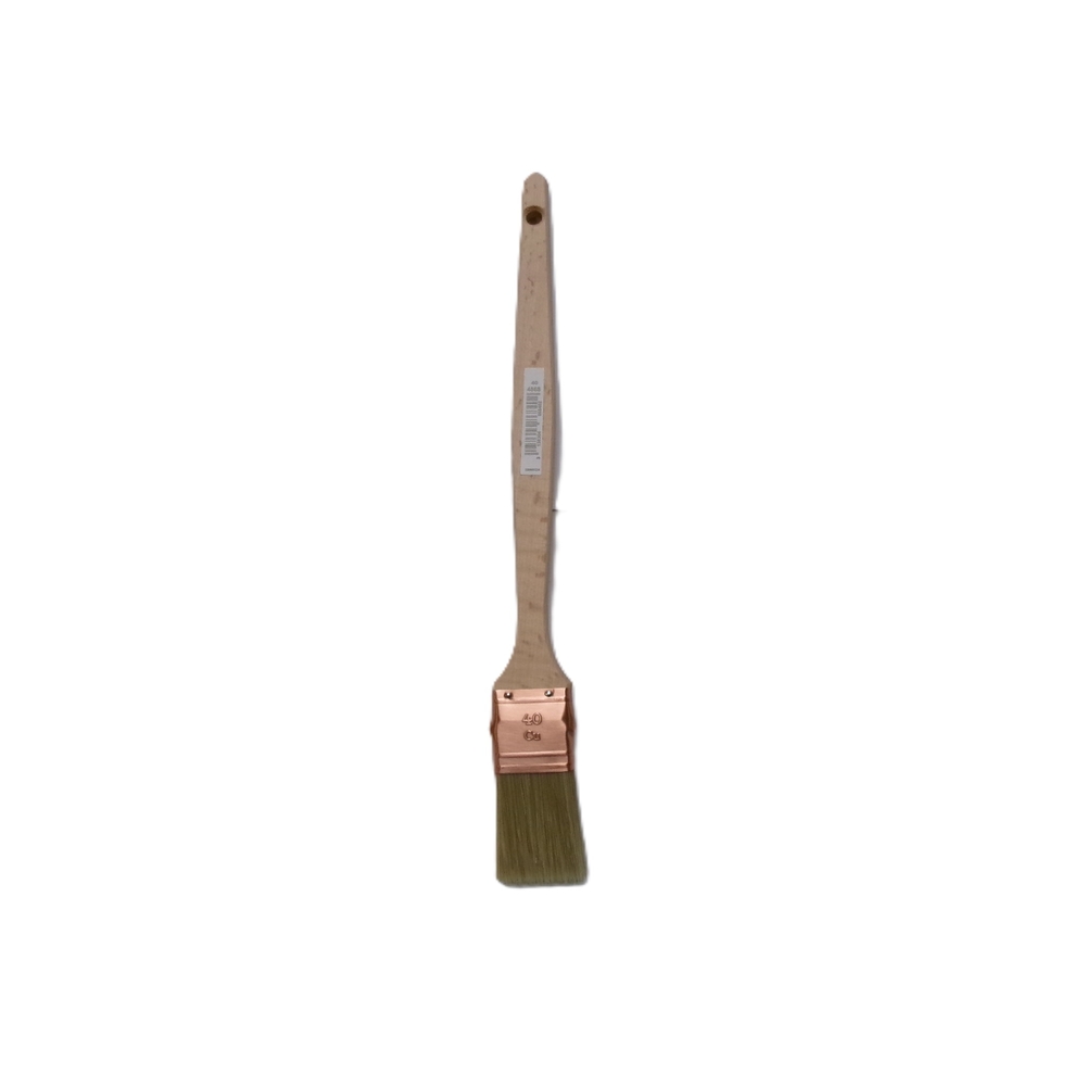 Brosse 5* coudée sur plat épaisse n°40 pour peinture phases solvantées manche bois - ROULOR - 486840