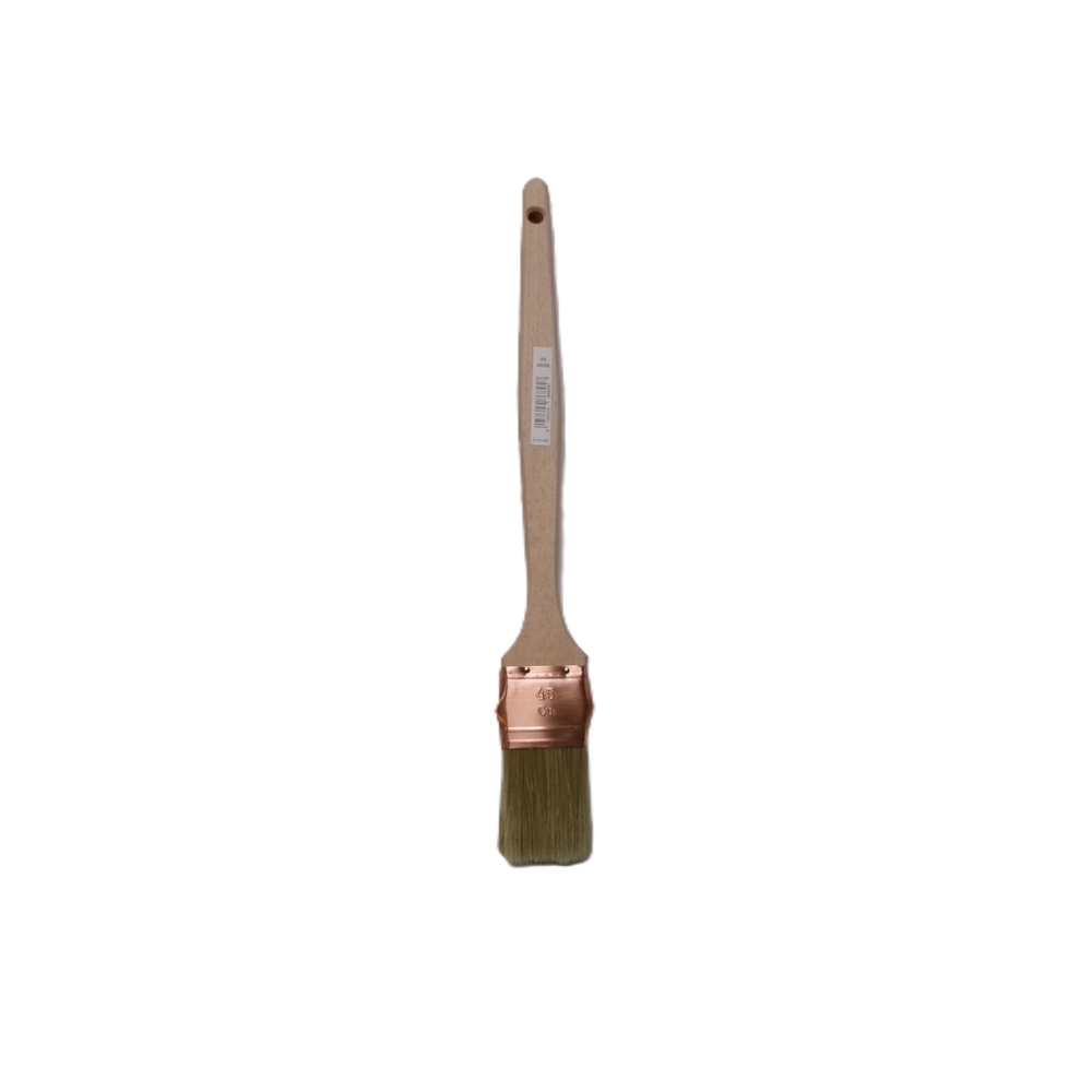 Brosse 5* coudée sur plat épaisse n°45 pour peinture phases solvantées manche bois - ROULOR - 486845