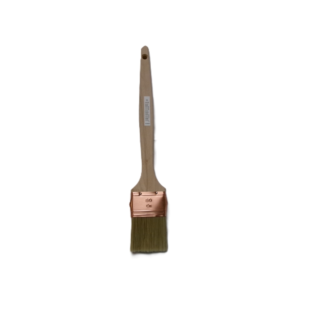 Brosse 5* coudée sur plat épaisse n°60 pour peinture phases solvantées manche bois - ROULOR - 486860