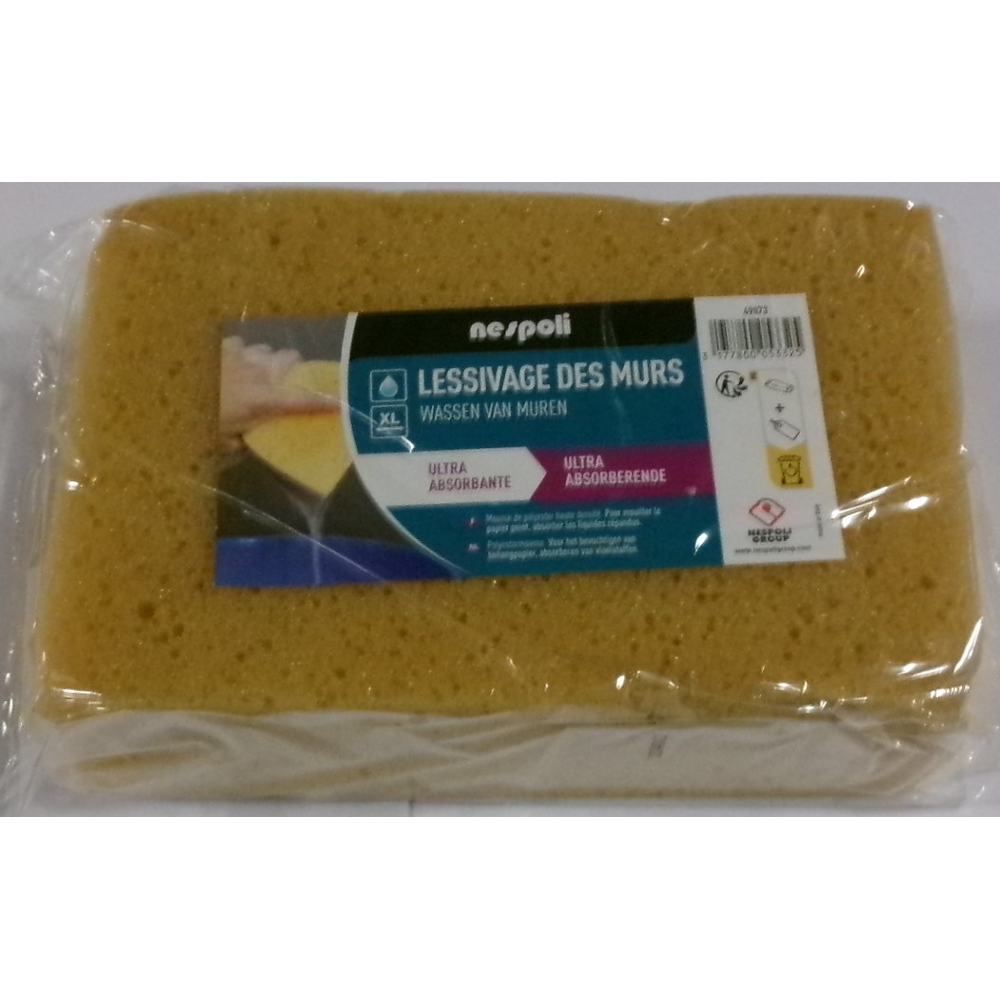 Éponge synthétique hydrophile 180x115x60 mm - NESPOLI - 49073