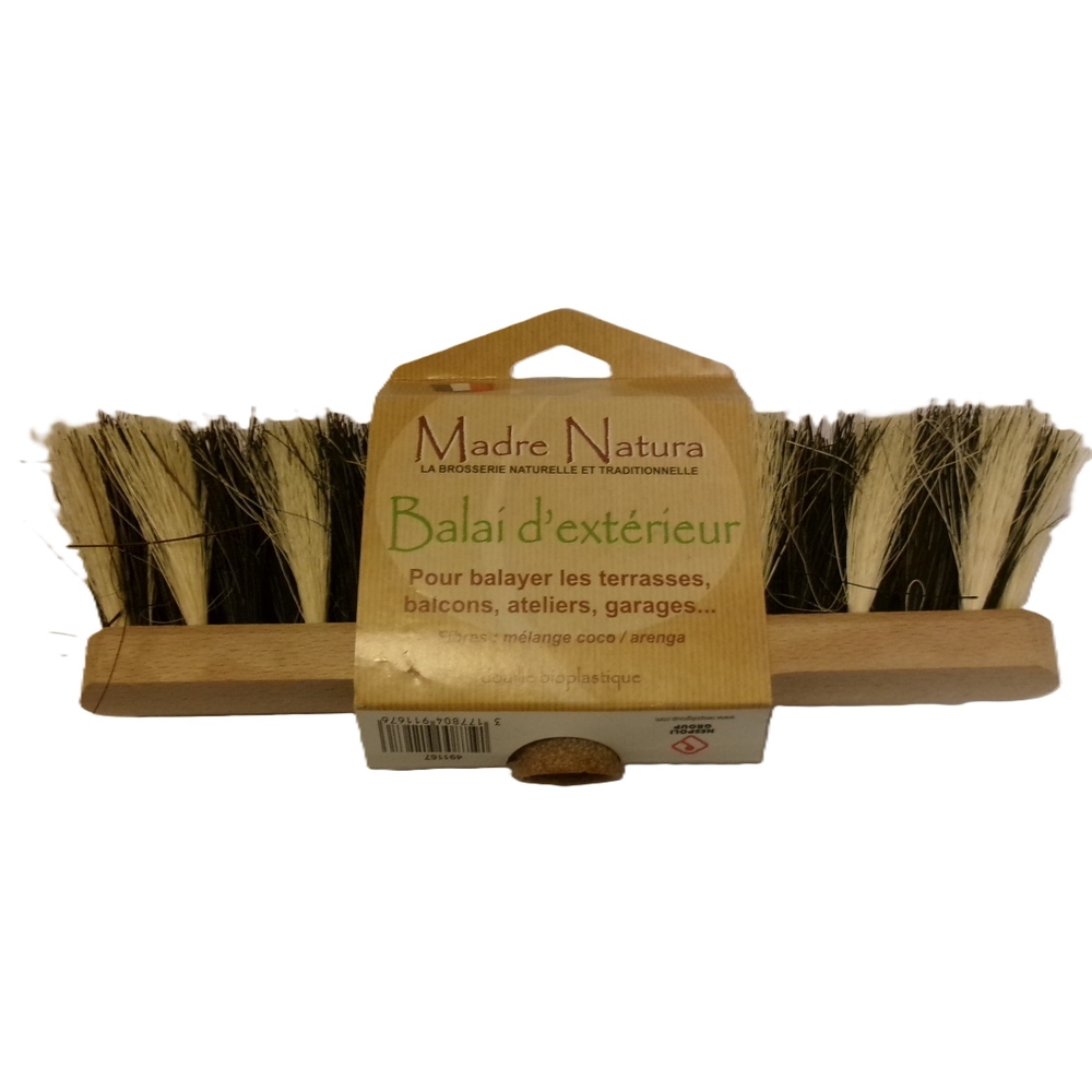 Balai droit extérieur 32,5 cm semelle en bois FSC - NESPOLI - 491167