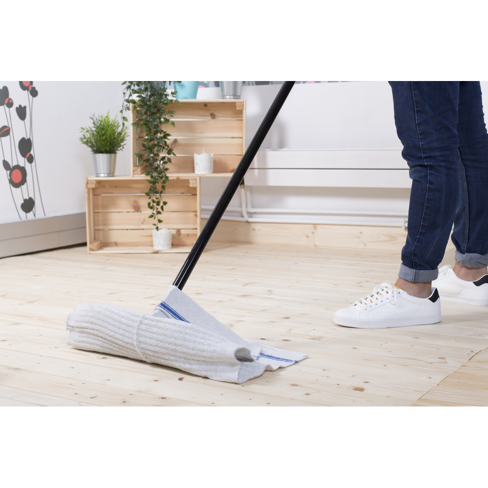 Serpillière écrue 60x50 tissu beige rayé rouge - NESPOLI - 496292