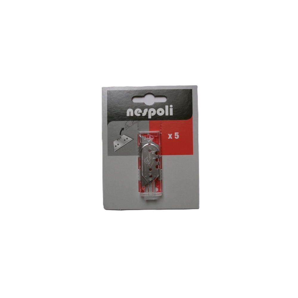 5 lames droite pour couteaux à moquette - NESPOLI - 5470