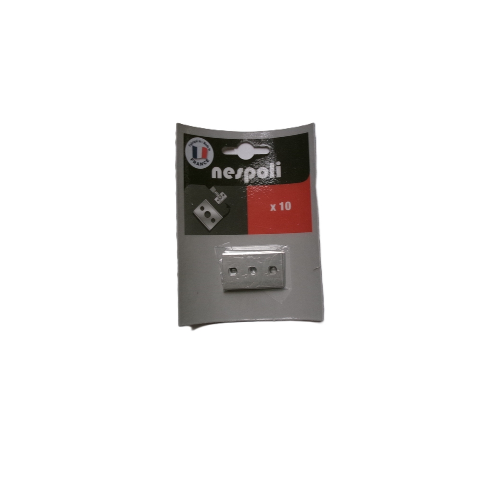 Kit de 10 Lames rectangle pour gratte-vitre 38 mm - NESPOLI - 5473