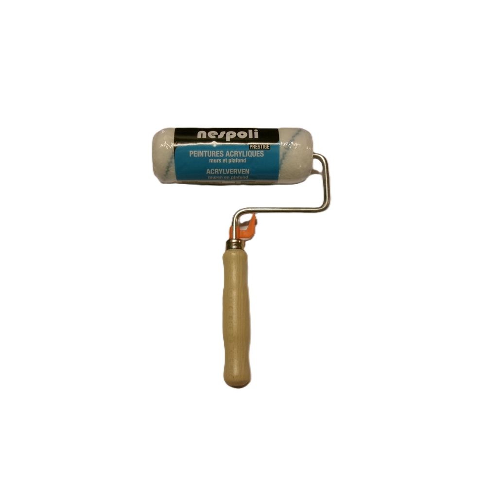 Rouleau spécial peinture acrylique 180 mm manche bois FSC - NESPOLI - 6800180