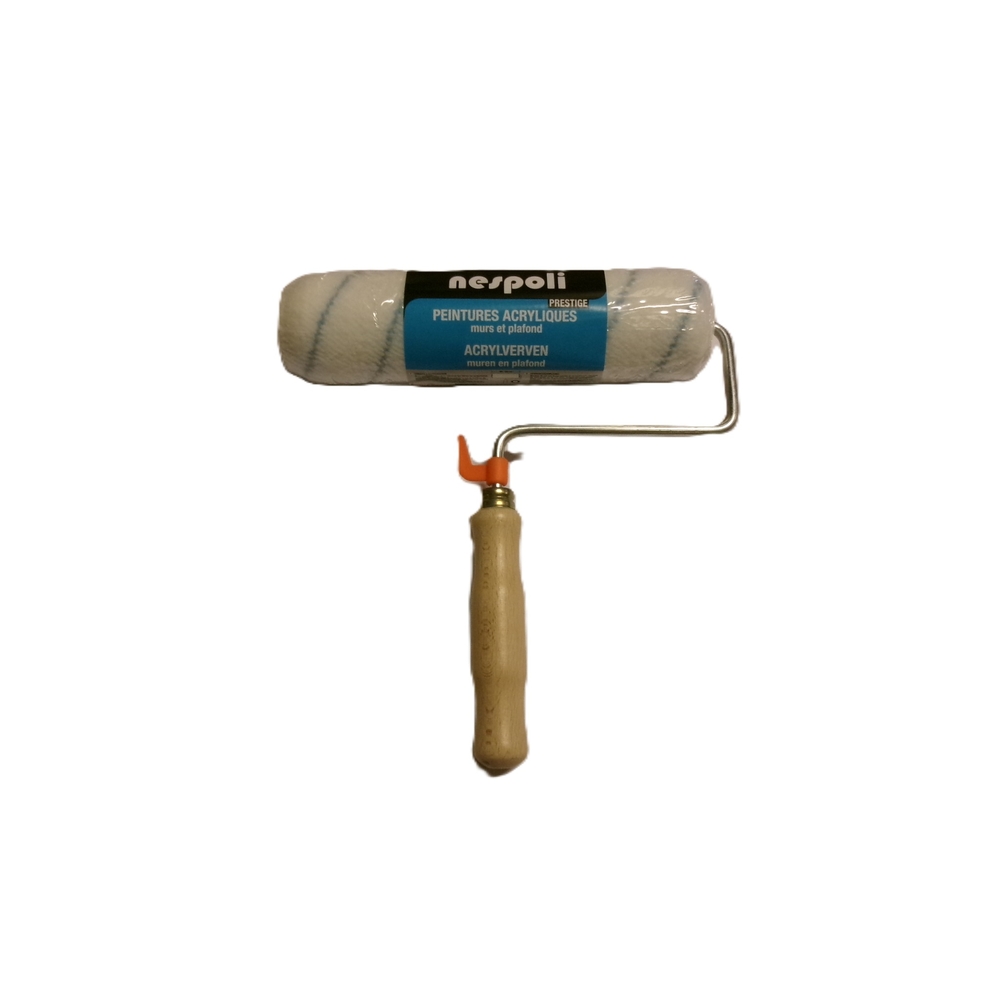 Rouleau spécial peinture acrylique 250 mm manche bois FSC - NESPOLI - 6800250
