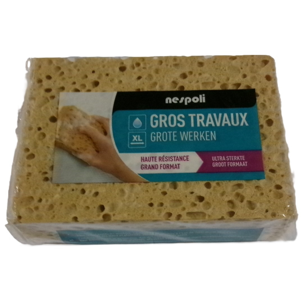 Éponge végétale gros travaux 155x110x50 mm - NESPOLI - 733