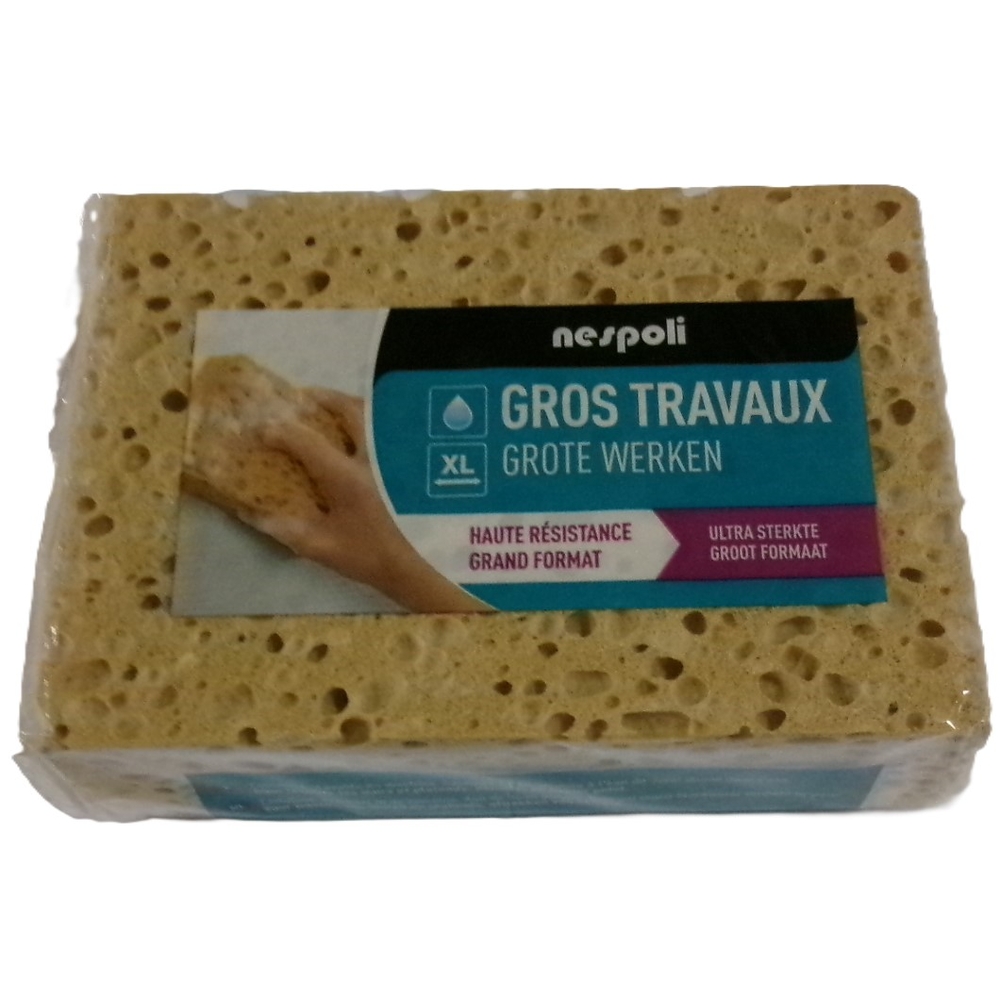 Éponge végétale gros travaux 140x90x50 mm - NESPOLI - 745100