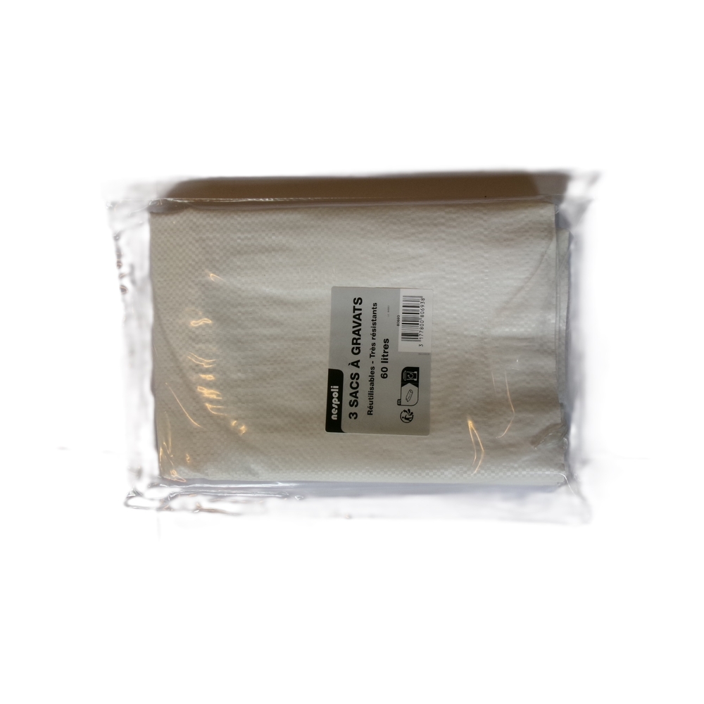 Lot de 3 sacs à gravats 60cm par 100cm - NESPOLI - 80693