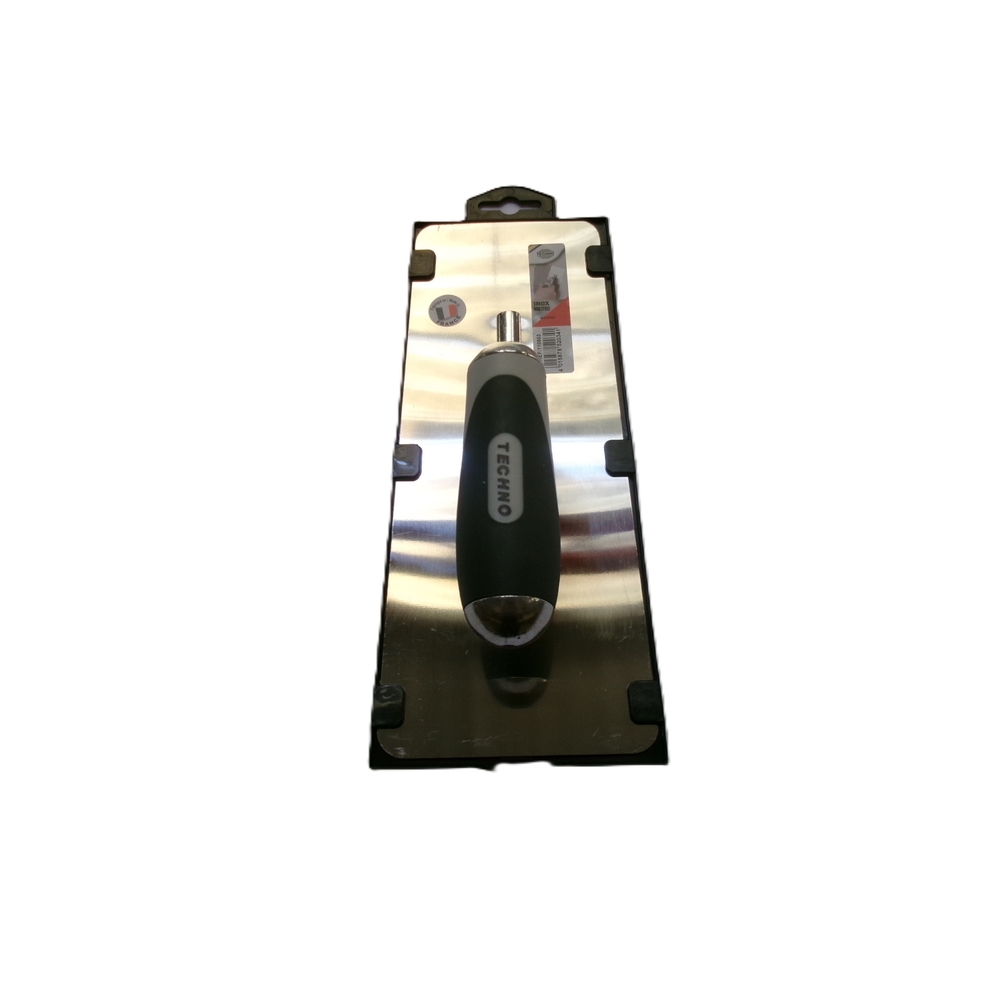 Platoir décor trapèze 12x28 cm inox manche bi-matière - TECHNO - T110603