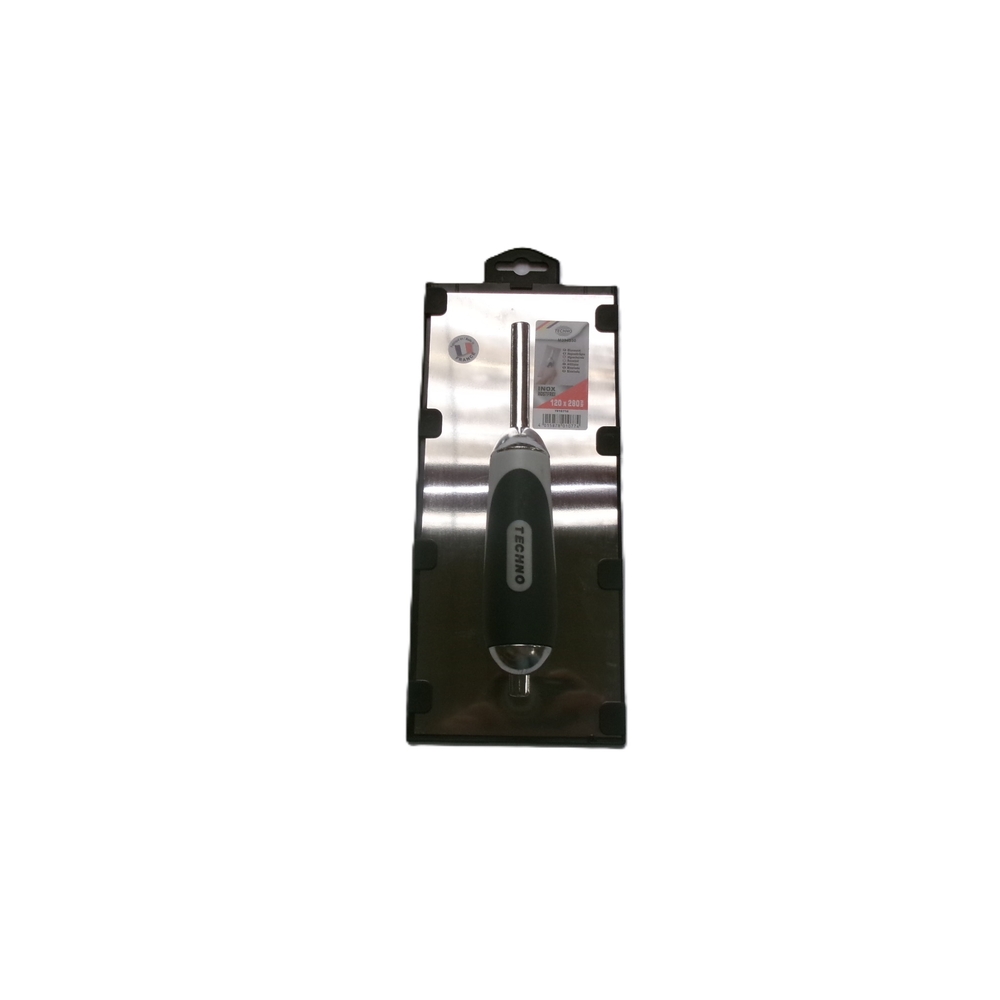 Platoir biseauté à lisser inox 12x28 cm manche bi-matière - TECHNO - T910710