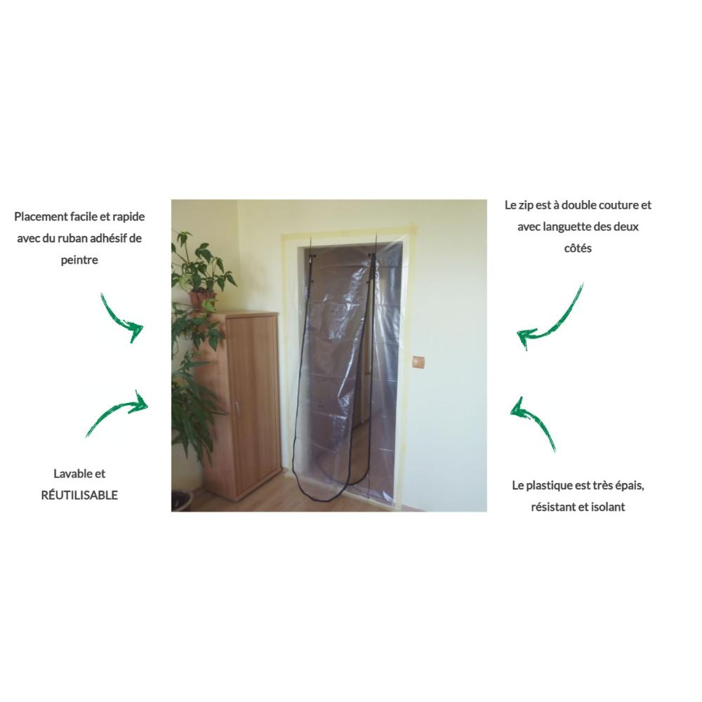 PORTE ISOLANTE AVEC DOUBLE FERMETURE ÉCLAIR NERPEL - 0006000