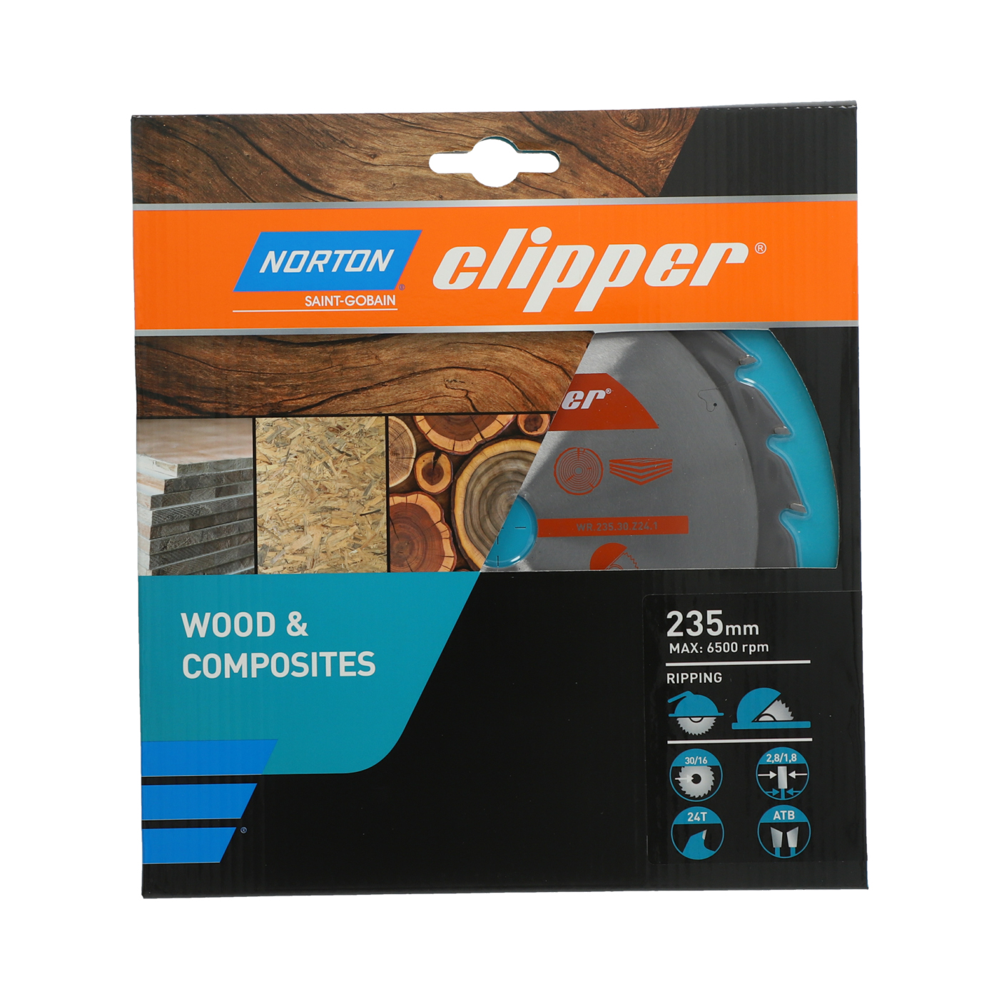 Lame carbure débit 235x2.8/1.8x30 z24 NORTON CLIPPER - 70184608062