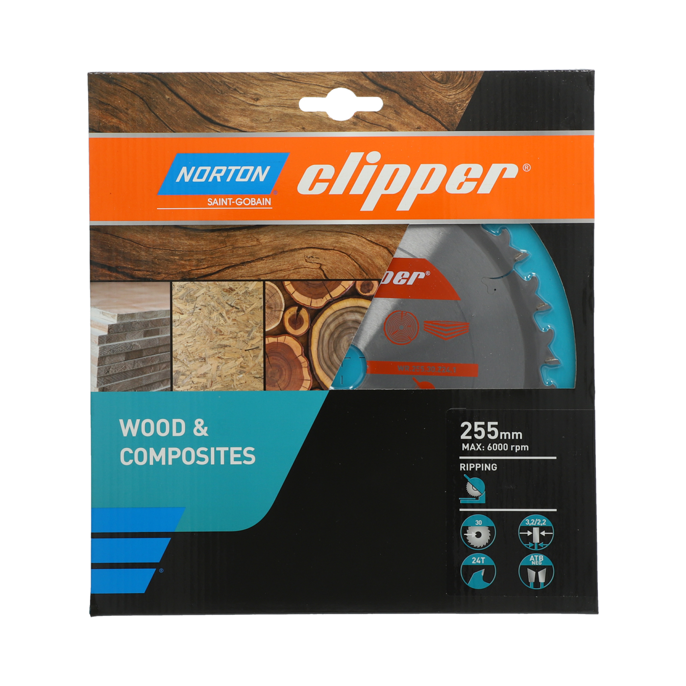 Lame carbure débit 255x3.2/2.2x30 z24 NORTON CLIPPER - 70184608067