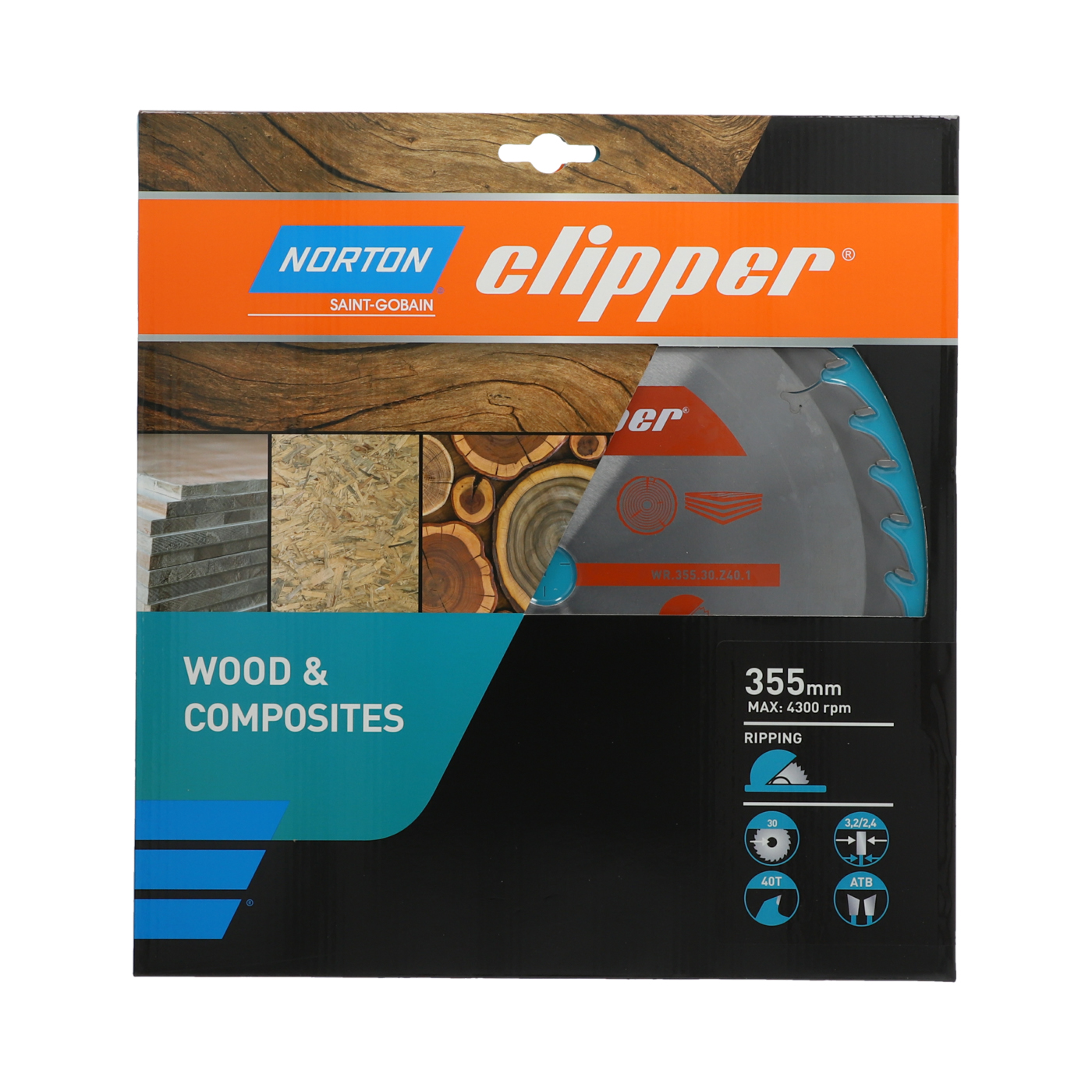 Lame carbure débit 355x3.2/2.4x30 z40 NORTON CLIPPER - 70184608076