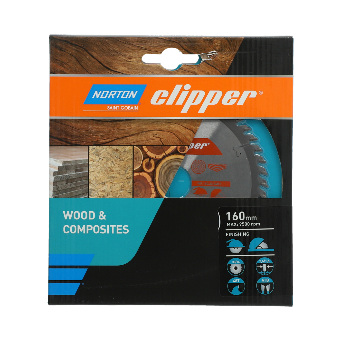 LAME CARBURE FINITION  160X2.6/1.6X30 Z4 - NORTON CLIPPER - 70184608085