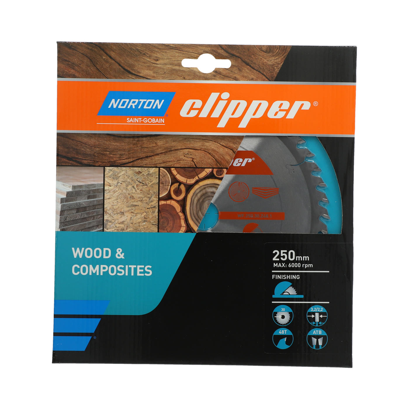 Lame carbure finition 250x3.2/2.2x30 z48 NORTON CLIPPER - 70184608109