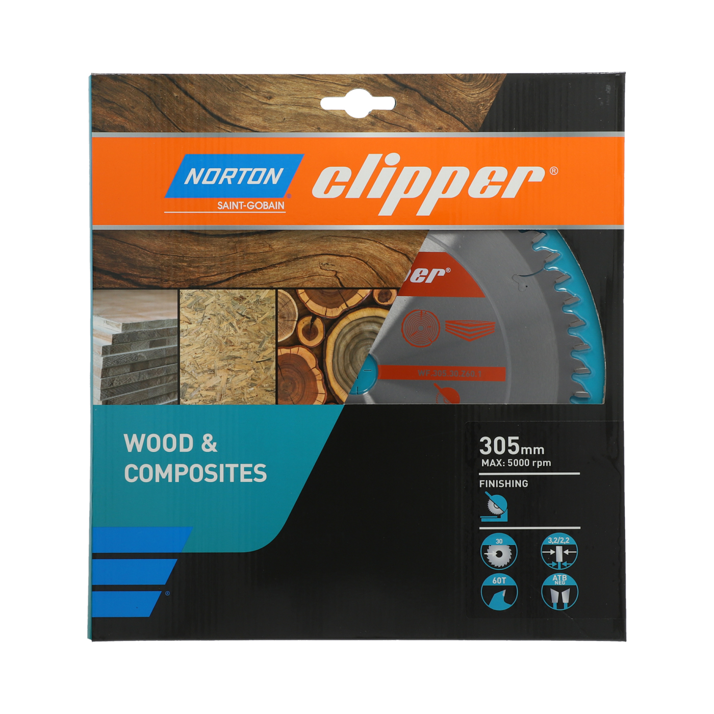 Lame carbure finition 305x3.2/2.2x30 z60 NORTON CLIPPER - 70184608124