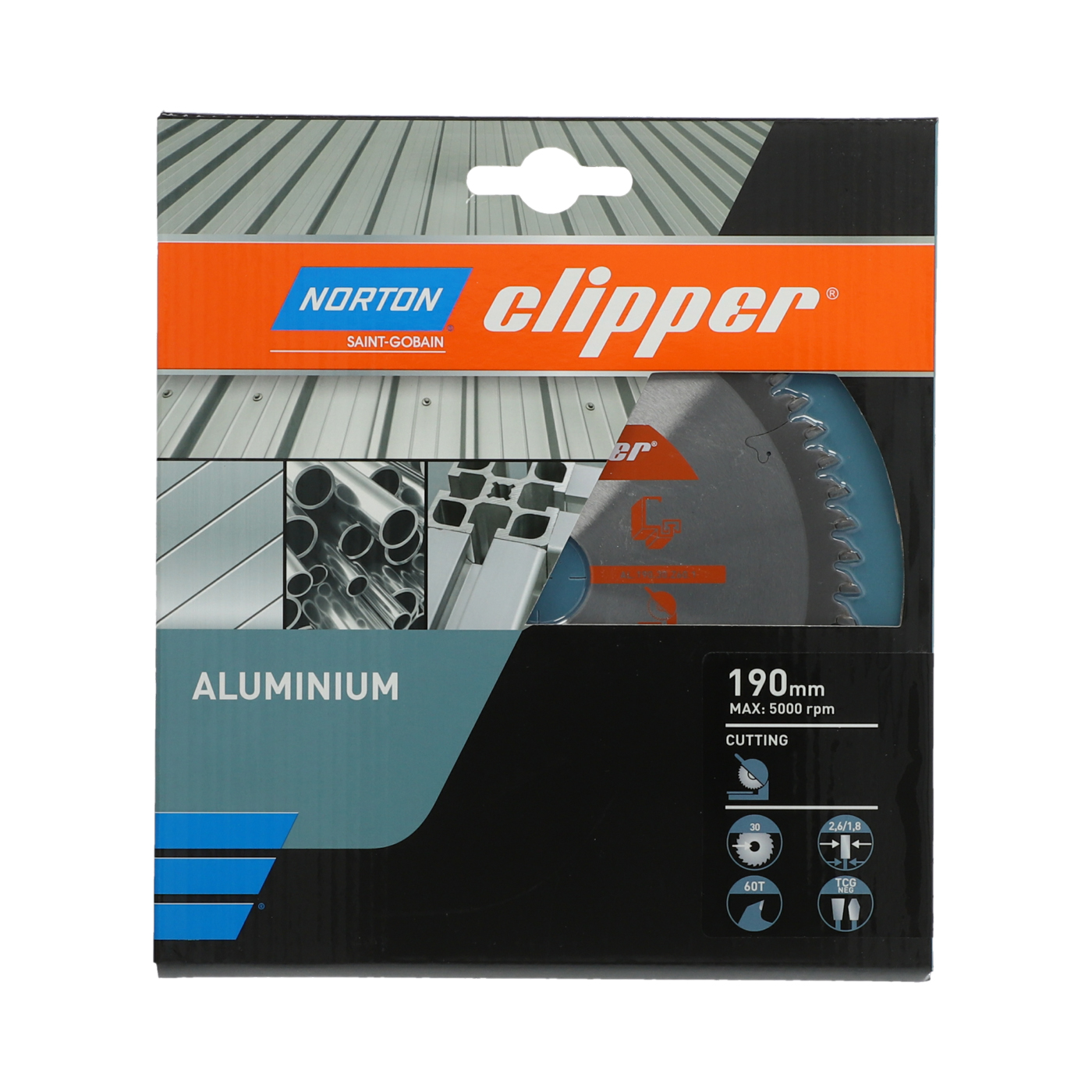 Lame carbure aluminium 190x2.6/1.8x30 z60 NORTON CLIPPER - 70184608135