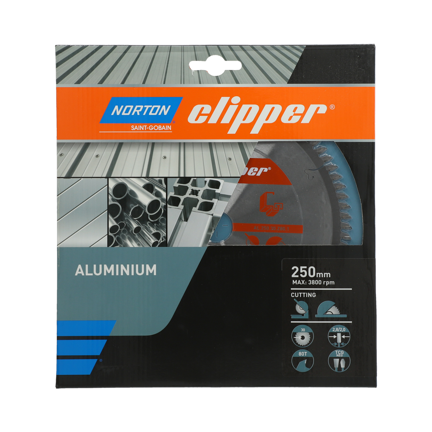 Lame carbure aluminium 250x2,8/2,0x30 z80 NORTON CLIPPER - 70184608138