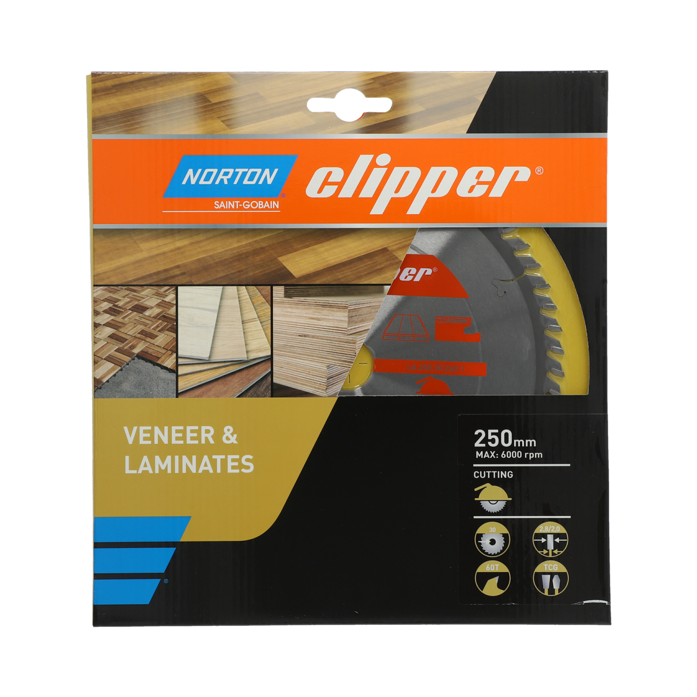 Lame carbure mélaminé 250x2.8/2.0x30 z60 NORTON CLIPPER - 70184608145