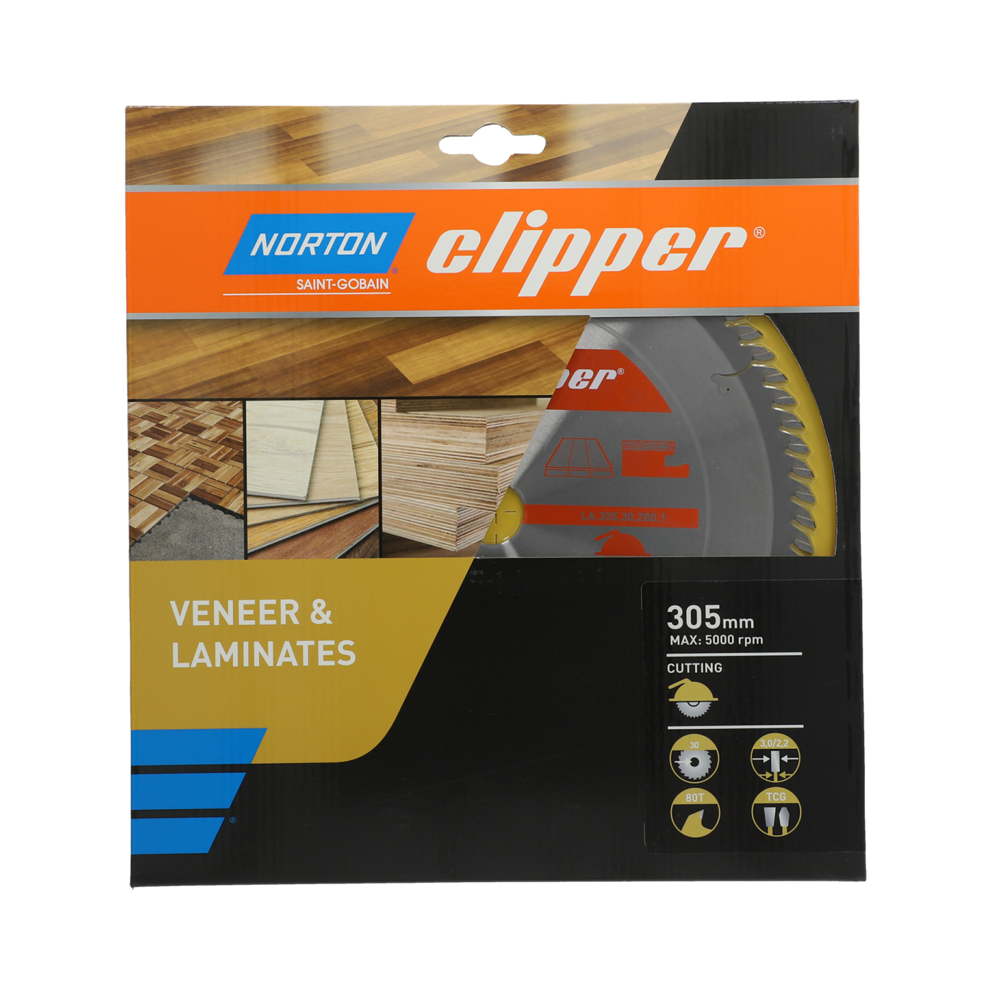 Lame carbure mélaminé 305x3.0/2.2x30 z80 NORTON CLIPPER - 70184608146