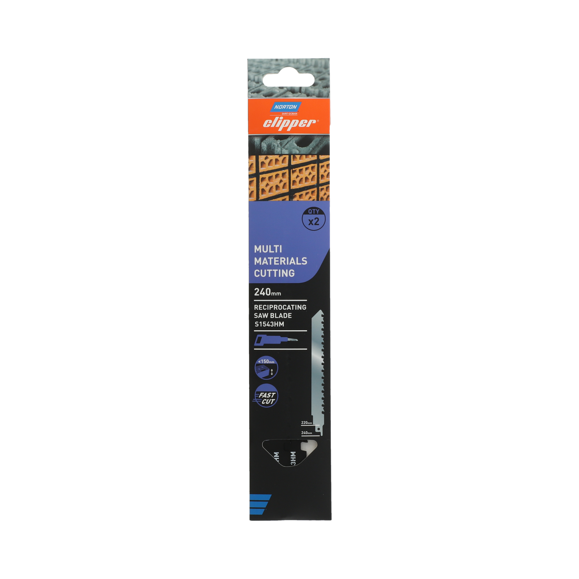 Recip blade tct 240 s1543hm NORTON CLIPPER - 70184608354