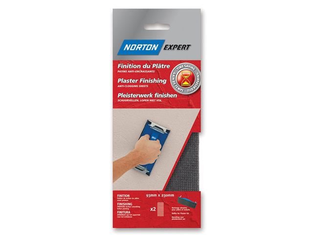 2 PATINS NORTON PLATRE 93*230 POUR PONCAGE A MAIN GRAIN 220 - 63542539598